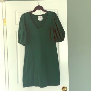 Green shift dress